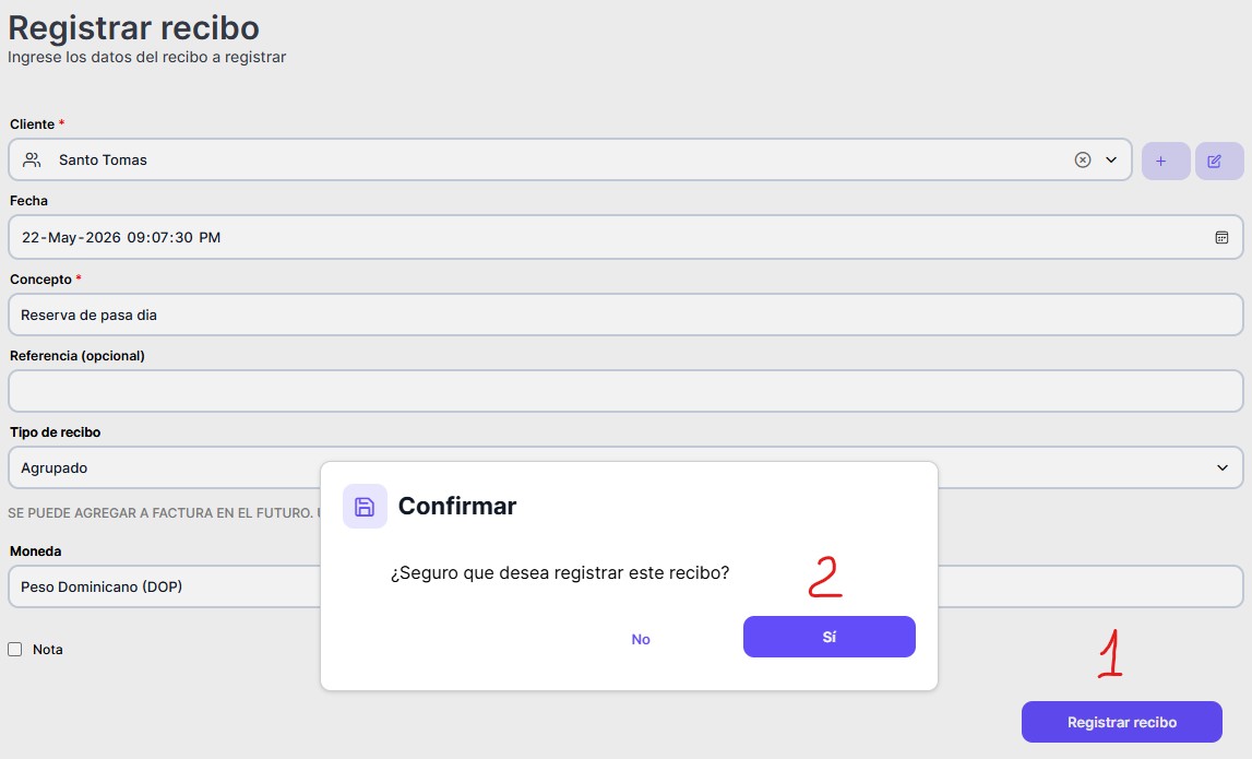 Lista de recibos